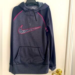 Nike Woman’s Gray Hoodie with Pink Accents